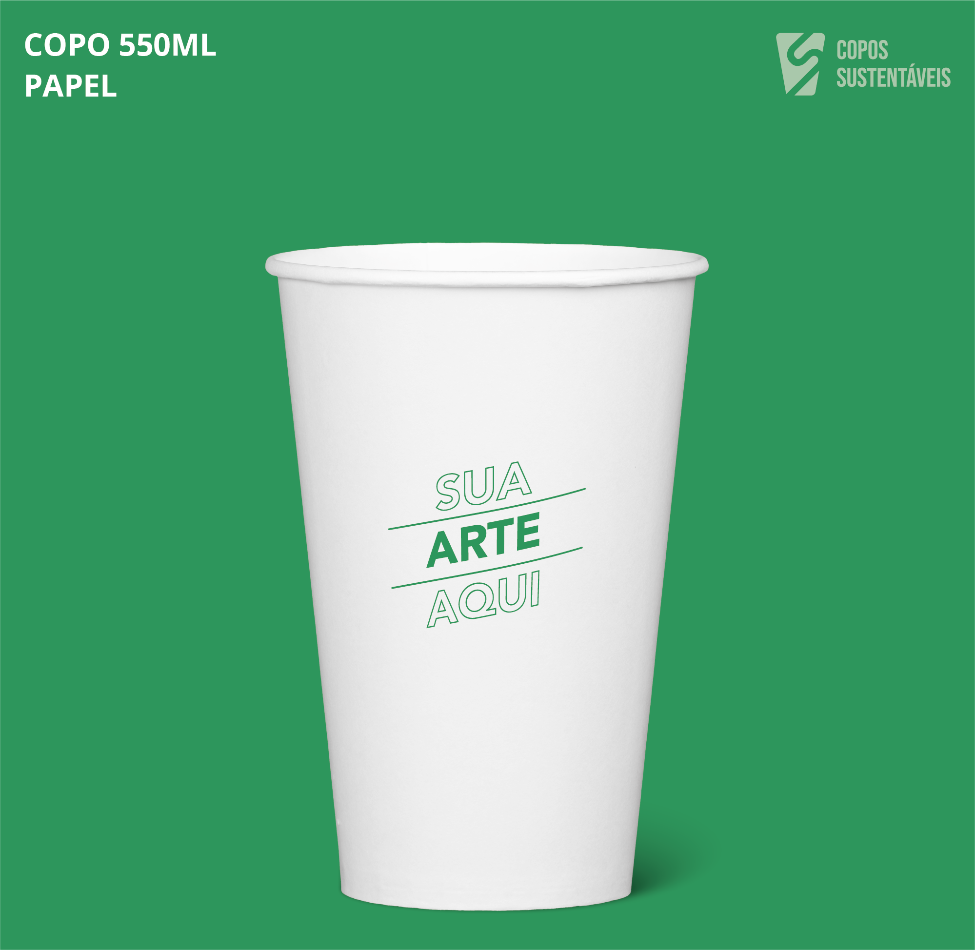 Copo 550ml Papel Copos Sustentáveis