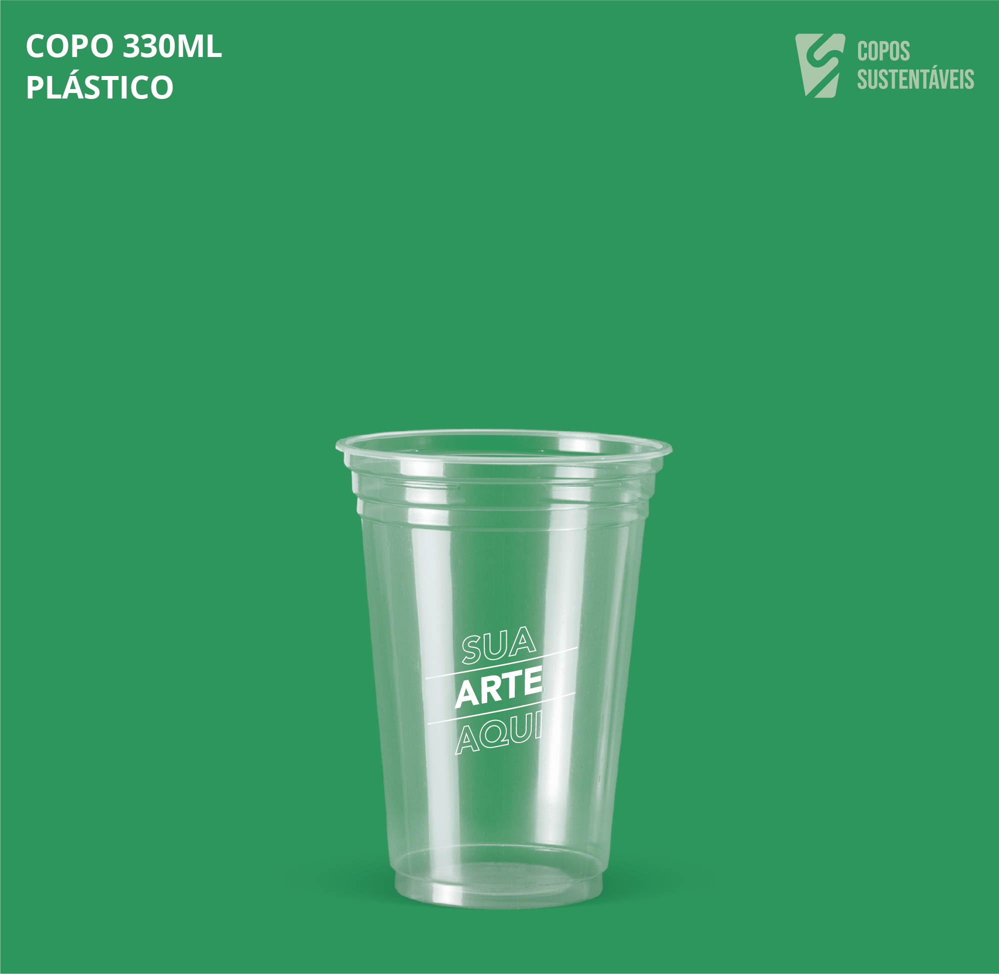 Copo Plástico 330ml Copos Sustentáveis