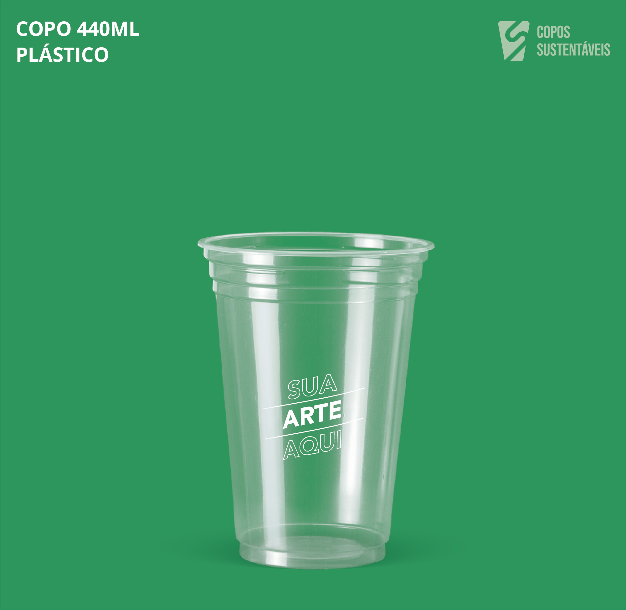 Copo Plástico 440ml Copos Sustentáveis